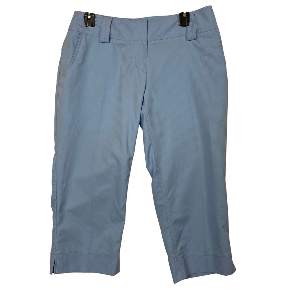 Adidas Clima Cool Light Blue Active Golf Crop Pants Size 8